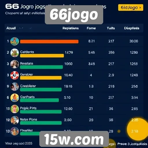 Estatísticas de jogadores ativos no 66jogo